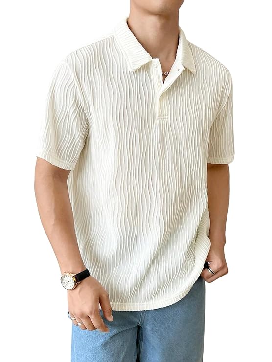Leriya Fashion Men Casual Half Sleeve