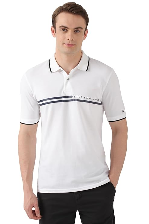 Peter England Men''s Regular Fit Polo T-Shirt 