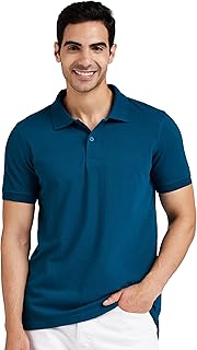Symbol Men''s Solid Cotton Rich Polo T Shirt